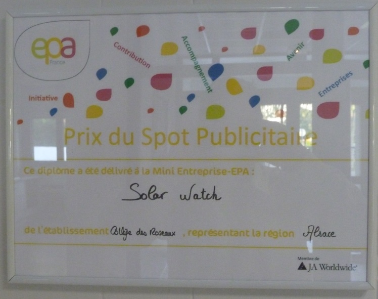 Remise du prix du meilleur spot publicitaire